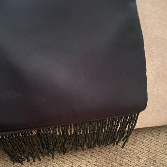 Vintage Satin Small Black Purse - Picture 2 of 2